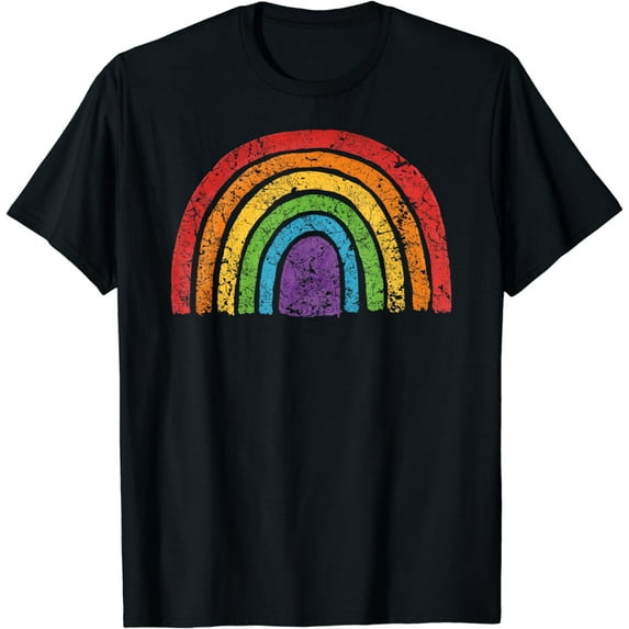 LGBTQ Rainbow Flag Gay Pride LGBT Awareness Ally Vintage T-Shirt