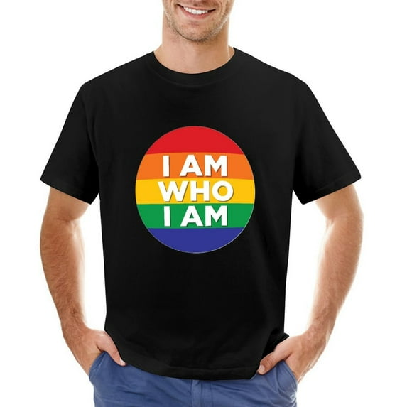 LGBTQ Rainbow Flag Lesbian Gay Bisexual And Transgender Vintage T-shirt Mens Cotton Classic Crewneck Short Sleeve Tees Unisex Black M