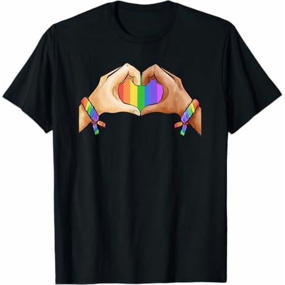 LGBTQ Rainbow Flag Shirt Gay Pride Cool LGBT Transgender Lesbian Awareness Vintage Ally T-Shirt Unisex Pure Cotton Tee