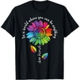 thumbnail image 1 of LGBTQ Rainbow Sunflower Be Kind Gay Love Pride Flower T-Shirt Tee, 1 of 4