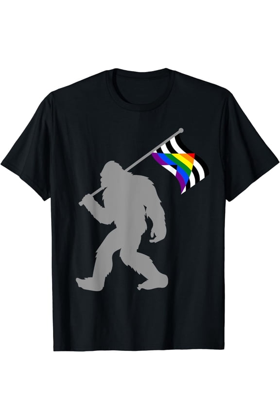 LGBTQ Straight Alliance Pride Flag on Straight Gay Ally T-Shirt