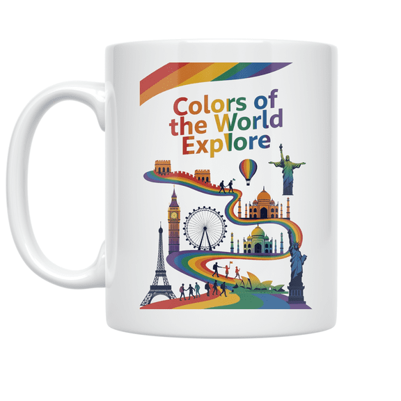 LGBTQ Travel Adventures - LGBTQ+ Explorer - 11 oz Ceramic Coffee Mug