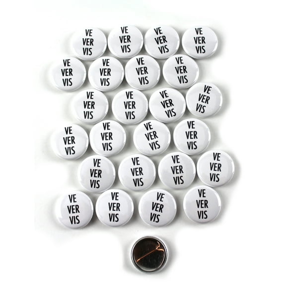 LGBTQ+ Ve / Ver / Vis Are My Preferred Pronouns Pinback Button 1 Inch Round 25 Pack