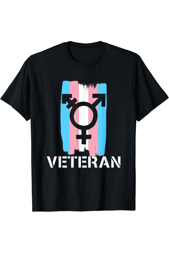 LGBTQ Veteran Transgender Awareness Flag T-Shirt
