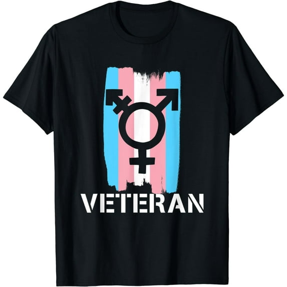 LGBTQ Veteran Transgender Awareness Flag T-Shirt