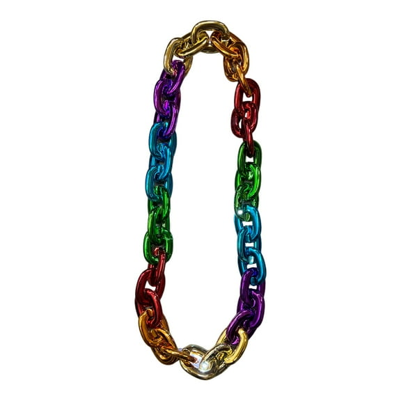 LGBTQIA+ Rainbow Flashing Chain Necklace