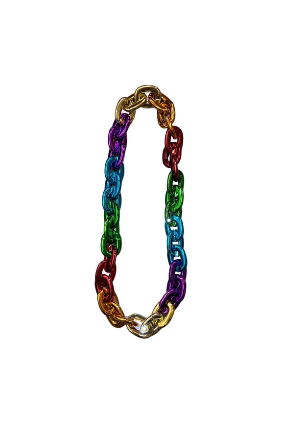 LGBTQIA+ Rainbow Flashing Chain Necklace