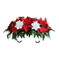 thumbnail image 1 of LGCASL Cemetery Flower Saddle Artificial Cemetery Flower Saddles for Large Artificial Cemetery Flower Cemetery Memorial Flowers for Outdoor Decoration, A Simulated Flower Red, 1 of 9