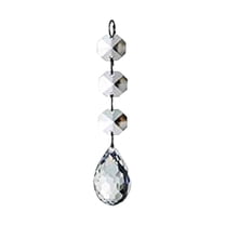 LGCASL Christmas Tree Decorations Acrylic Clear Teardrop Hanging Crystal Balls Icicle Drop for Centerpieces Chandelier Diamond Pendants Garland Gem Beads Wedding New Year Party Ornaments