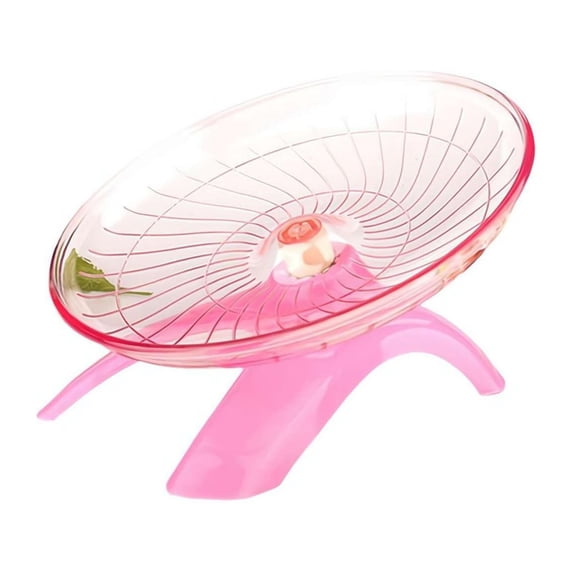 LGCASL Hamster Running Wheel Toy, Hamster Flying Saucer Silent Running Exercise Wheel for Hamsters Gerbils Mice Hedgehog and Other Small Silent Running Wheel Hamster Wheel, Pink