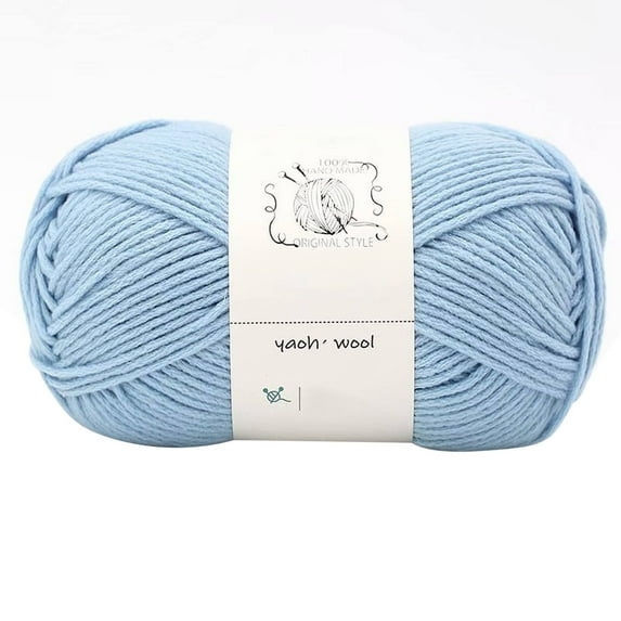 LGCASL Hand-Knitted Yarn #2 Aqua Blue, 1Pc=100G Hand Woven Cotton Yarn Soft Crochet Yarn for Hand Knitting Warm Sweater Sofa Cushion Scarf Diy
