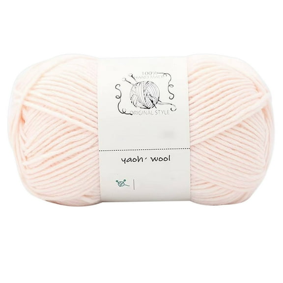 LGCASL Hand-Knitted Yarn #2 Cherry Pink , 1Pc=100G Hand Woven Cotton Yarn Soft Crochet Yarn for Hand Knitting Warm Sweater Sofa Cushion Scarf Diy