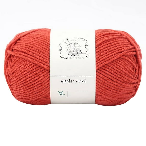 LGCASL Hand-Knitted Yarn #2 Coral Fleece , 1Pc=100G Hand Woven Cotton Yarn Soft Crochet Yarn for Hand Knitting Warm Sweater Sofa Cushion Scarf Diy