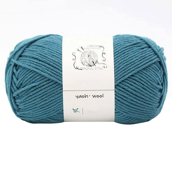 LGCASL Hand-Knitted Yarn #2 Dark Green , 1Pc=100G Hand Woven Cotton Yarn Soft Crochet Yarn for Hand Knitting Warm Sweater Sofa Cushion Scarf Diy