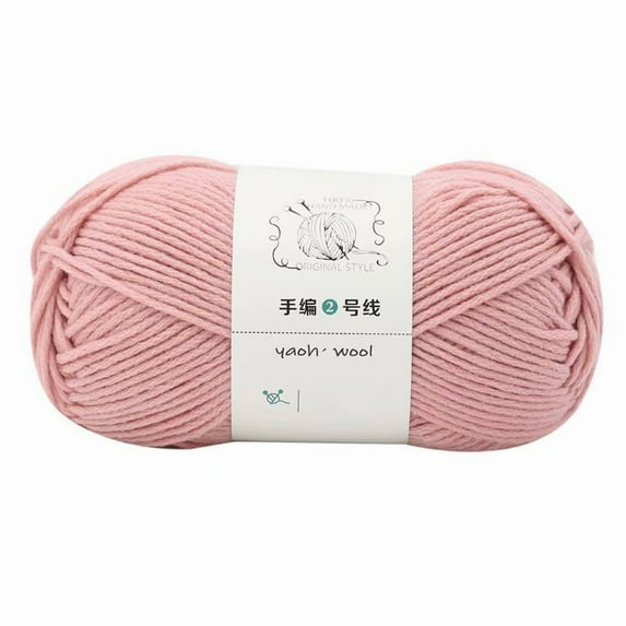 LGCASL Hand-Knitted Yarn #2 Dark Pink, 1Pc=100G Hand Woven Cotton Yarn Soft Crochet Yarn for Hand Knitting Warm Sweater Sofa Cushion Scarf Diy