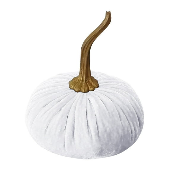 LGCASL Handmade Velvet Pumpkin Decorative Super Soft Pumpkin Delicate Decorative Ornament,Thanksgiving Pumpkin Decoration,Fall Decorative Fluffy Desktop Ornaments White 7cm