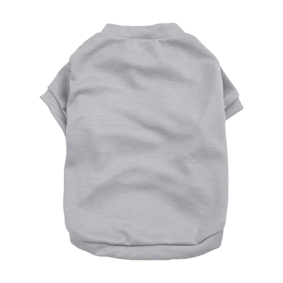 LGCASL Lightweight and Breathable Spring Pullover for Pets Dog T Shirt Soft Cotton Basic Pet Shirt Lightweight Breathable Pullover Design for Small and Medium Dogs Puppy (Grey, S)