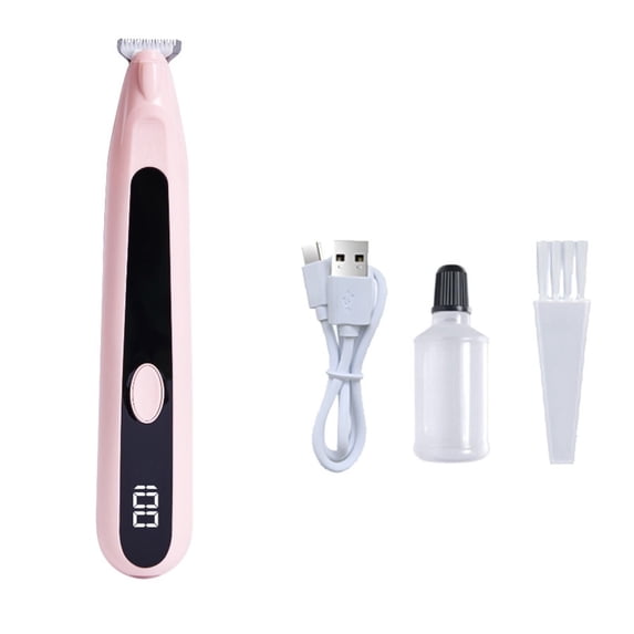 LGCASL Pet Grooming Kit, Small to Medium-Sized Pet Grooming Tools Dog Trimmer Pet Precision Trimmer for Cordless Dog Clipper Trimmer for Dogs Usb Rechargeable Noise Dog Grooming for Ears, Pink