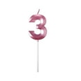 thumbnail image 1 of LGCASL Pink Numeral Birthday Candles, Birthday Candles Extended Big Number Candle 3D Design Cake Topper Decor 0-9 Glitter Cake Topper Decoration for Birthday,Wedding Anniversary,Party Number: 3, 1 of 9