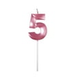 thumbnail image 1 of LGCASL Pink Numeral Birthday Candles, Birthday Candles Extended Big Number Candle 3D Design Cake Topper Decor 0-9 Glitter Cake Topper Decoration for Birthday,Wedding Anniversary,Party Number: 5, 1 of 9