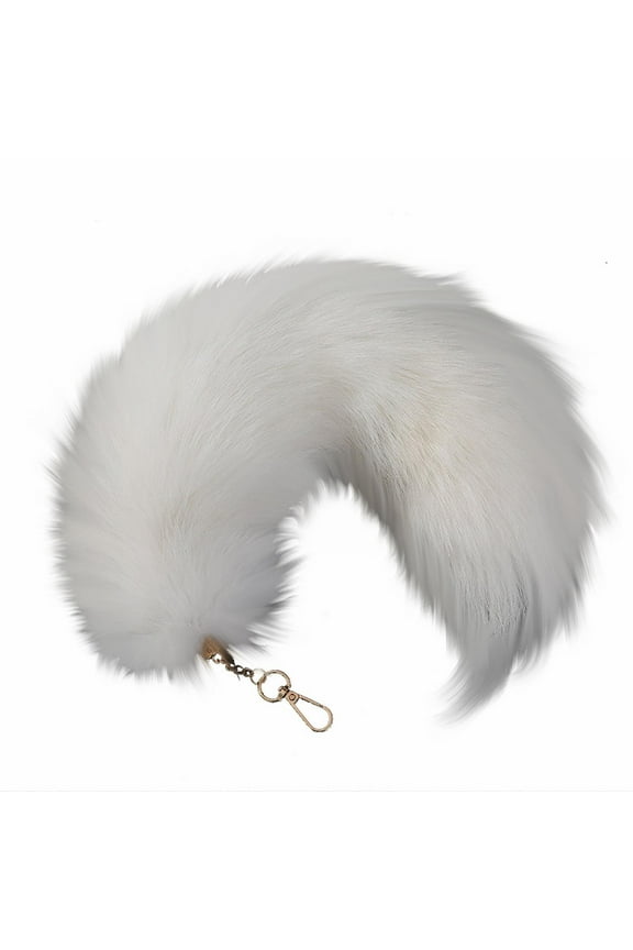 Tail Keychain Faux Tail Keychain Furry Tail Tassels Pendant for Womens Cosplay Accessories Toys Keyrings, 1×Accessory Prop Fox Tail Pendant L 14.96Inch