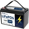 thumbnail image 1 of LGECOLFP 12V 100Ah LiFePO4 Lithium Iron Phosphate Battery for Deep RV Marine Solar System 100A BMS, 1 of 7