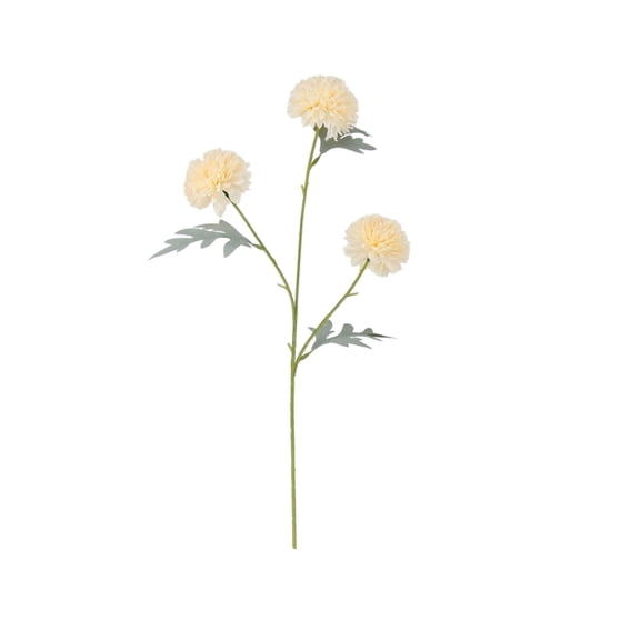 LGHDIWN 3-Head Small Chrysanthemum & Dandelion Flower Figure Set - Miniature Artificial Floral Wedding Decoration for Cake Tables, Photo Shooting and Scene Setting Props