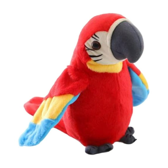 LGHDIWN 8'' Cute Talking Parrot Repeats What You Say Electronic Interactive Plush Toy Stuffed Animal Record Parrot Waving Wings Funny Bird Toys for Children Girls Boys Best Xmas Gift