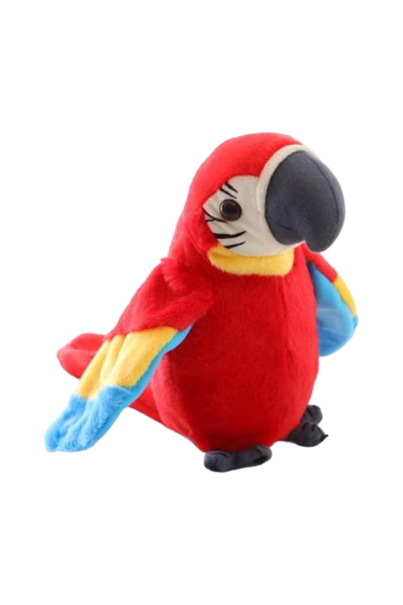 8'' Cute Talking Parrot Repeats What You Say Electronic Interactive Plush Toy Stuffed Animal Record Parrot Waving Wings Funny Bird Toys for Children Girls Boys Best Xmas Gift