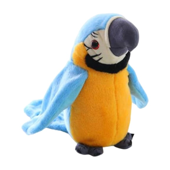 LGHDIWN 8'' Cute Talking Parrot Repeats What You Say Electronic Interactive Plush Toy Stuffed Animal Record Parrot Waving Wings Funny Bird Toys for Children Girls Boys Best Xmas Gift
