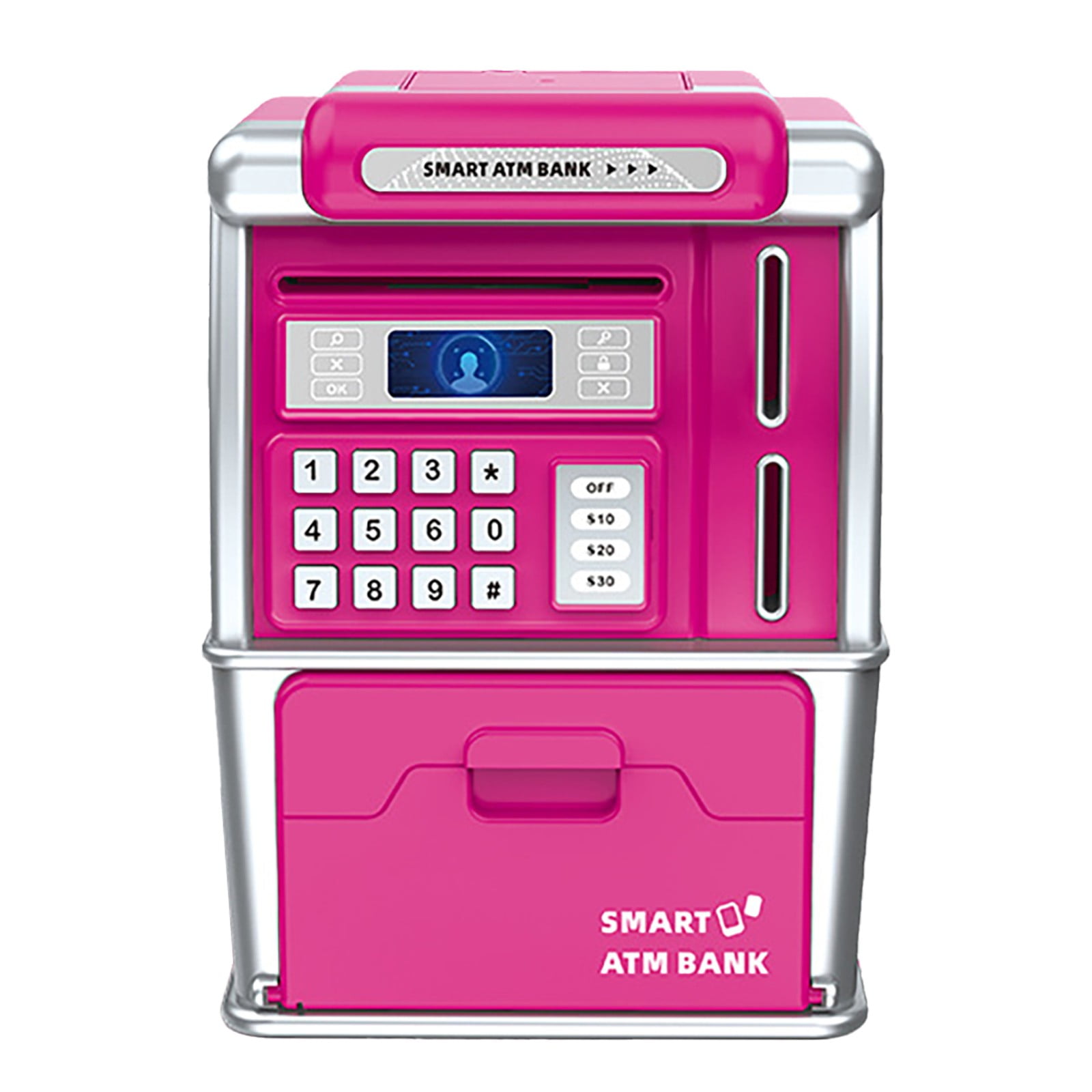 Pink+silver - GuDoQi Money bank password piggy bank digital electronic bank : GuDoQi Piggy Bank for Boys Girls, Mini Car ATM Bank