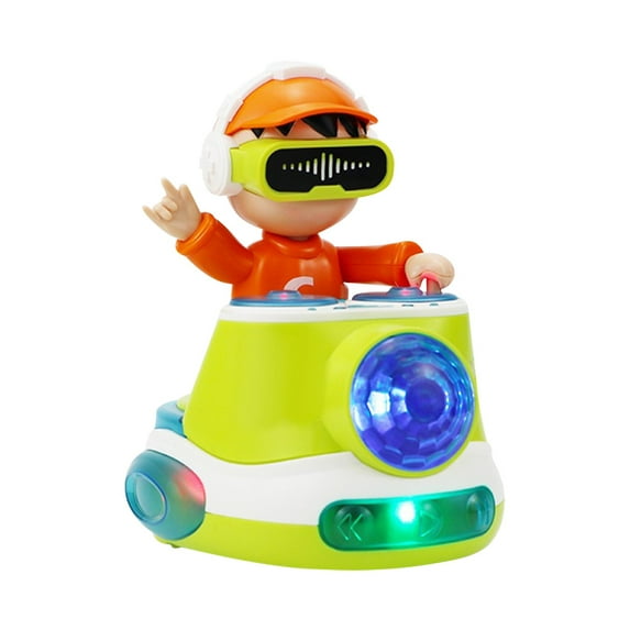LGHDIWN DJ Dancing Toy, Interactive DJ Boy Musical Toy with Colorful Lights and Music Dancing Automatically Avoids Obstacles for Children Battery Operated Hip Hop Dance Figure Outdoor Toys