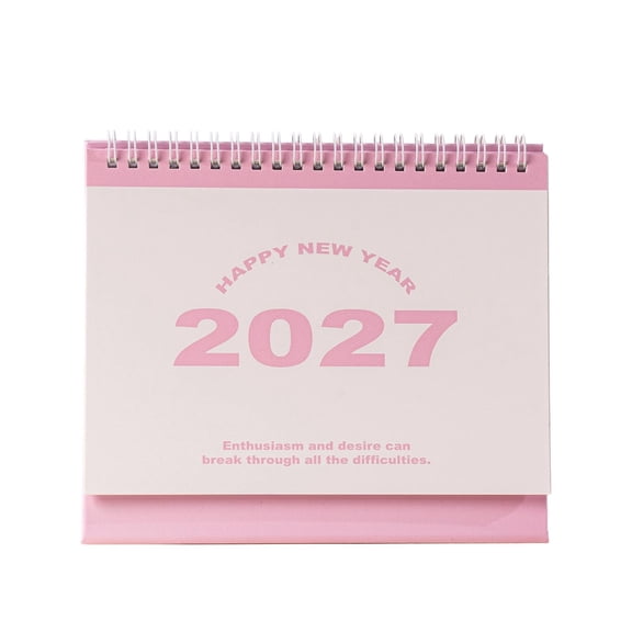 LGHDIWN Desk Calendar 2027, 12 Month Small Standing Flip Calendar, Compact Page Planner for School and Home Schedule, Tear Off Pages, Monthly View, Portable Size