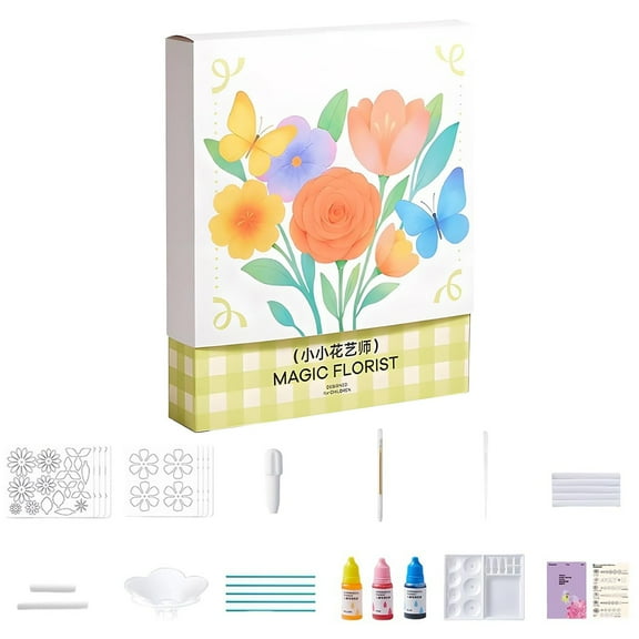 LGHDIWN Flowers Craft Kit, Flower Bouquet Craft Kit - DIY Creative Activity, Arts and Crafts for Kids Ages 4 5 6 7 8+, Mess-Free Fun for Girls & Boys,Mother’s Day Crafts