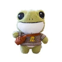 LGHDIWN Frog Stuffed Animals Toy with Doll Clothes, Frog Stuffed Animals Plush Toy with Removable Clothes Cute Soft Frog Plush Stuffed Gifts for Kids - 9.8 Inch