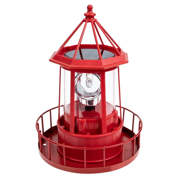 LGHDIWN Lighthouse Design Solar LED Rotatable Garden Spotlight - Auto 360° Motion Light for Yard, Courtyard or Balcony, Illuminates at Night with Energy-Saving Solar Power