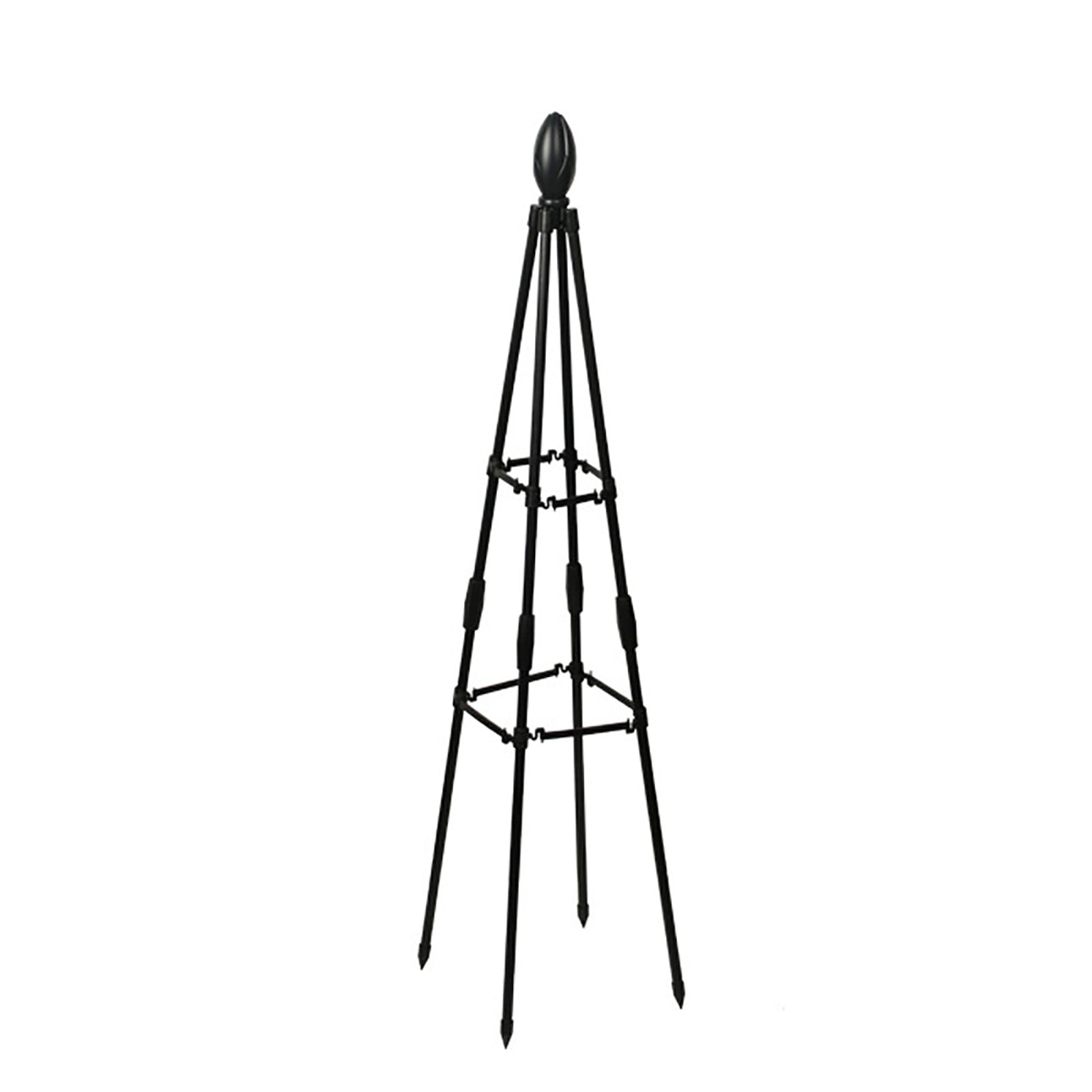 LGHDIWN Outdoor Metal Wire Jasmine Vine Support - Adjustable Garden Rattan Plant Support with Pot Frame Stand, Climbing Trellis for Flowers Tomatoes Peas, Rust-Resistant Structure