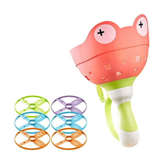 LGHDIWN Outdoor Toys for Kids Ages 4-8: Flying Disc Launcher Toys Manual Capture Catching Outdoor Games for 3 4 5 6 7 8 Years Old - Outside Toys for Toddlers 3-5