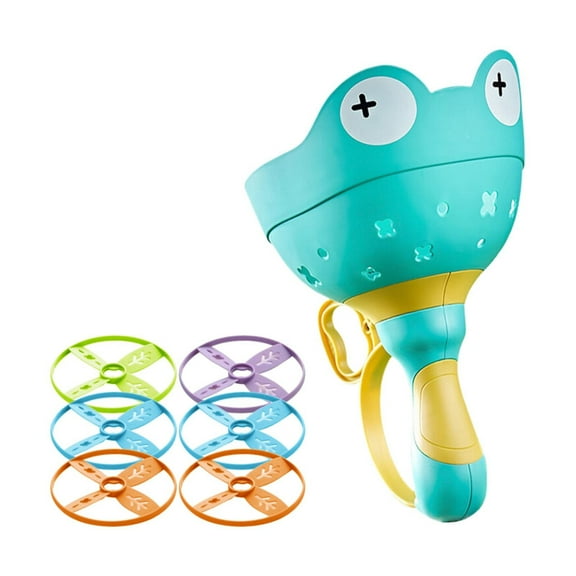 LGHDIWN Outdoor Toys for Kids Ages 4-8: Flying Disc Launcher Toys Manual Capture Catching Outdoor Games for 3 4 5 6 7 8 Years Old - Outside Toys for Toddlers 3-5