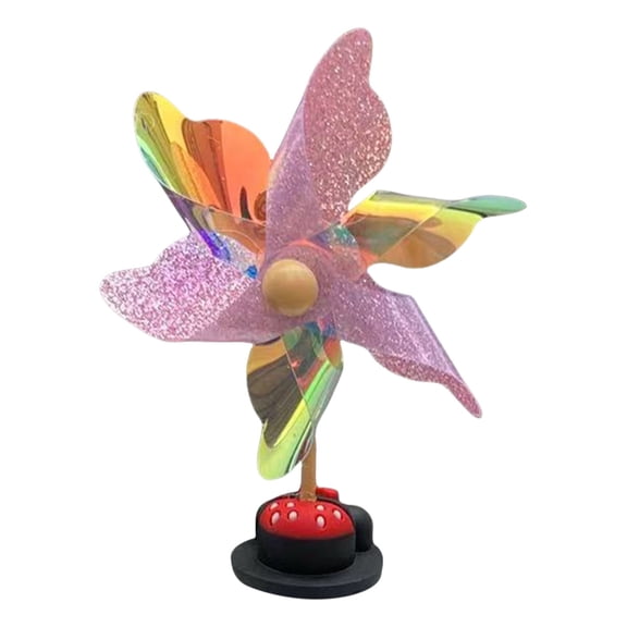 LGHDIWN Reflective Pinwheels Wind Spinner, Colourful Pinwheels,Mixed Colors Plastic Wind Spinners Toy for Kids,6 Vane Windmill for Home Garden Lawn Indoor Outside Decoration