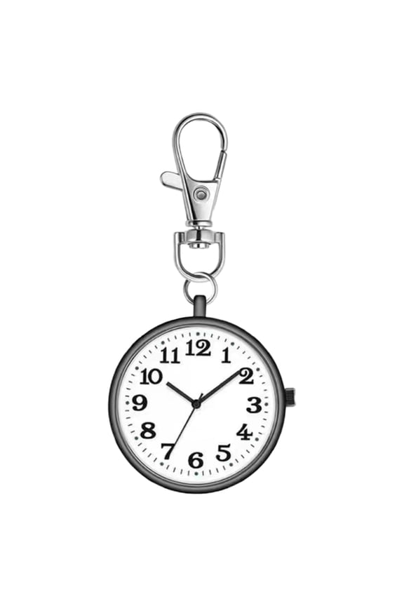 Unisex Quartz Pocket Watch, Men's Portable Ultra-Thin Uncovered Quartz Pocket Watch with Key Chain,Portable Quartz Arabic Digital Dial Pocket Watches for Men