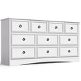 thumbnail image 1 of LGHM 10 Drawer Dresser for Bedroom, Dresser TV Stand, Chest of Drawers for Storage and Organization, White, 1 of 10