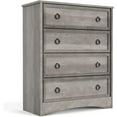 thumbnail image 1 of LGHM 4 Drawer Dresser, Modern Wood Chest Dresser for Bedroom Livingroom Gray, 1 of 10