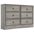 thumbnail image 1 of LGHM 6 Drawer Dresser for Bedroom, Modern Farmhouse Chest of Drawers, Gray, 1 of 11