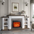 "LGHM 70"" Electric Fireplace TV Stand/Mantel, Heats TV up to 80 ...