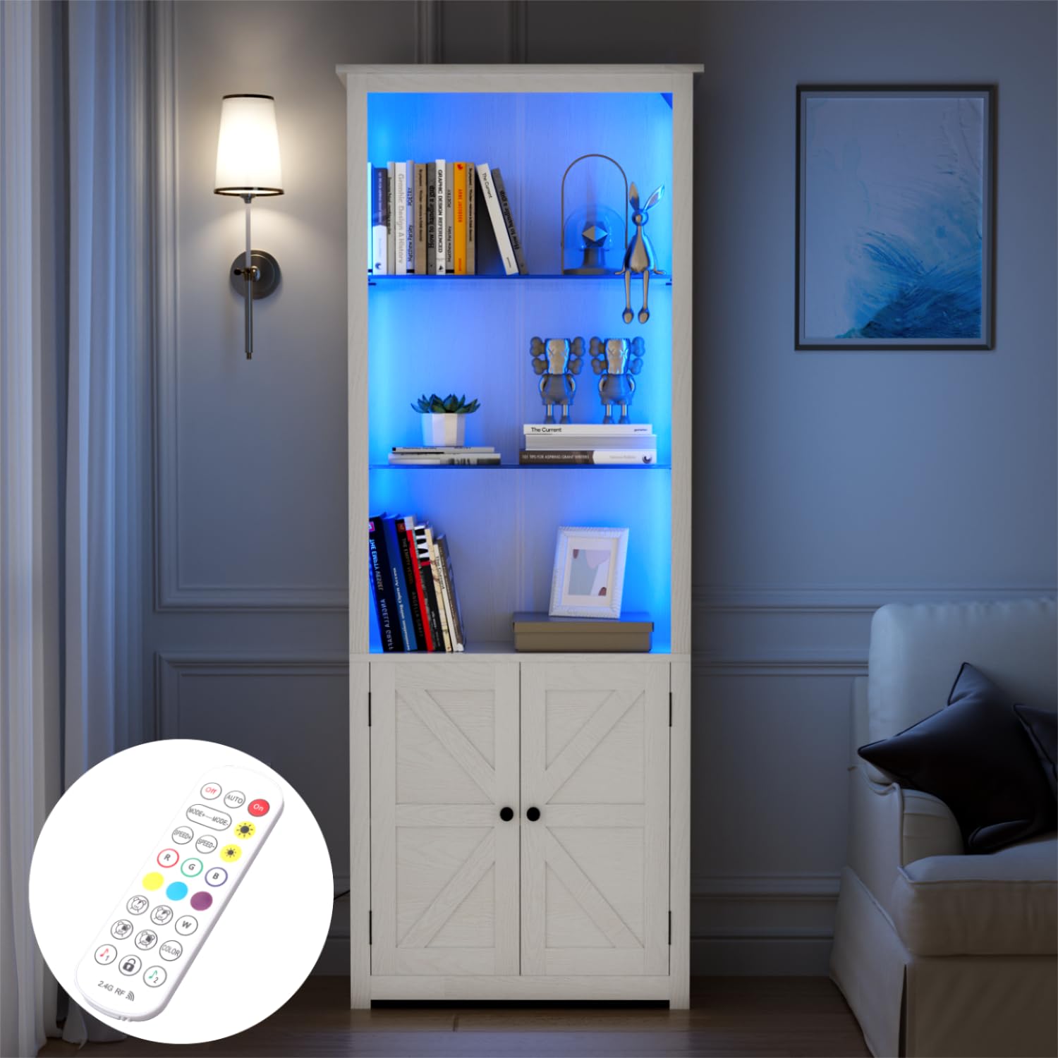 Mainstays 5Shelf Bookcase with Adjustable Shelves, White