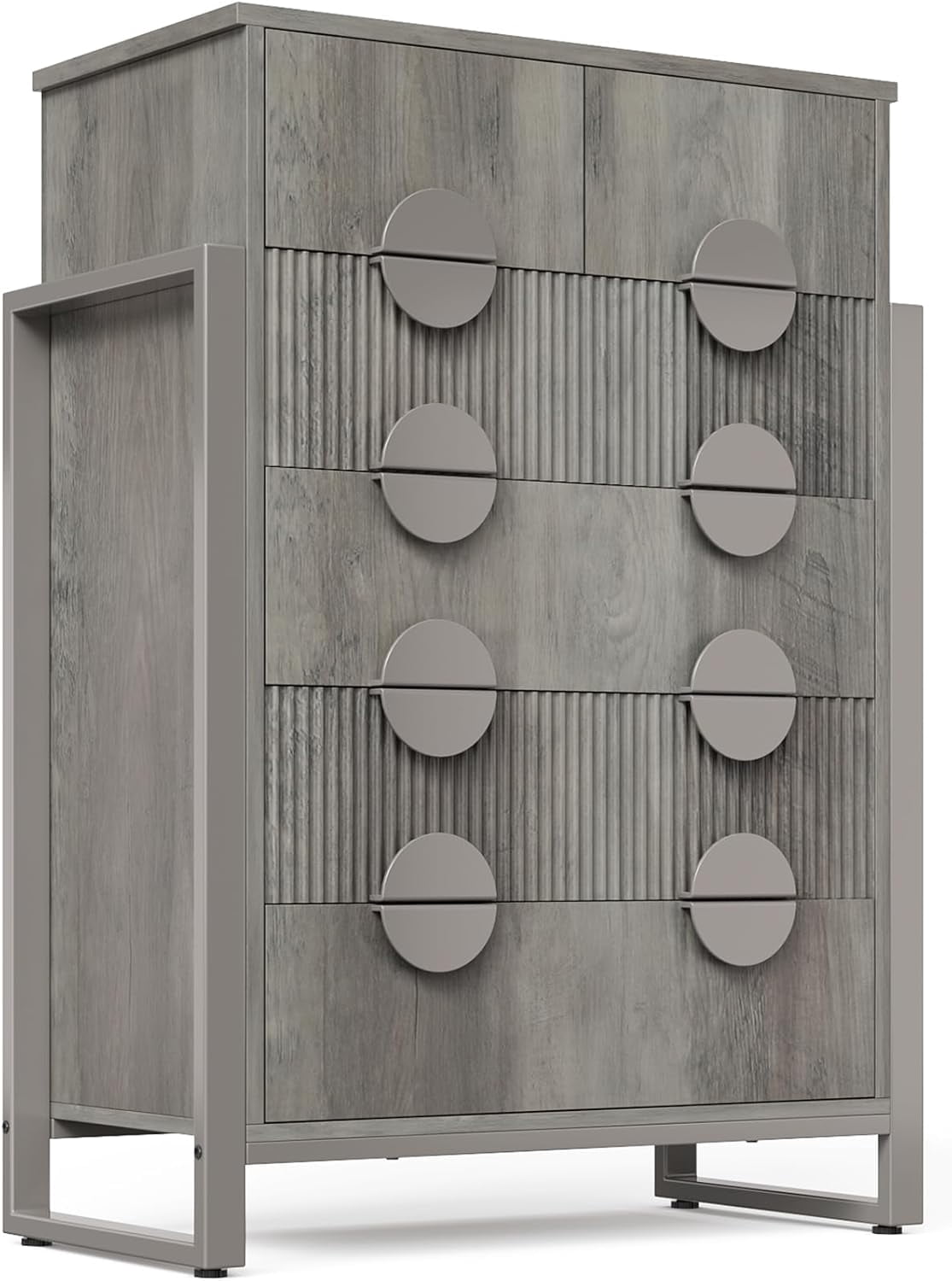 LGHM Fluted 6 Drawers Dresser, 44.5