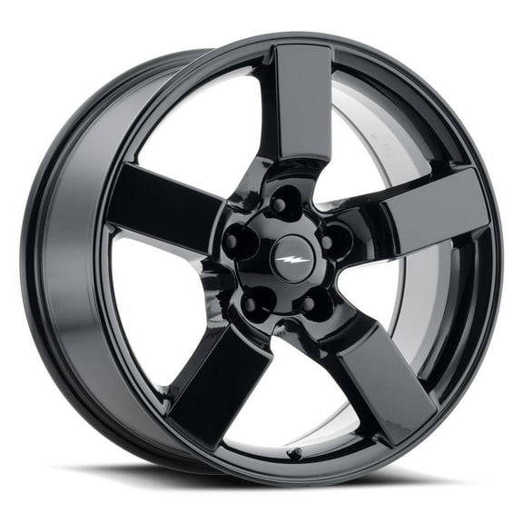 LGHTN Custom Wheel 20x9 inch 5-135 Bolt-Pattern 8 Offset Gloss Black Rim Style 5 Spoke for Truck/SUV