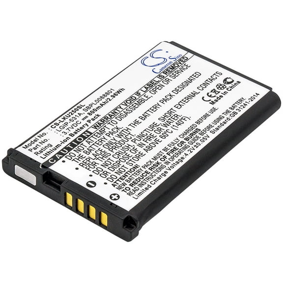 LGIP-531A SBPL0088801 Battery For T-mobile A170 A180 LG A100 Amigo For LG-T500 T500 TFLG320GB G320GB GS101 KX190 KX191 KX197 236C C195 T385 LG-T385 TFLG440GDM3P4P 440G Envoy 2 Envoy 3 Saber True 237C