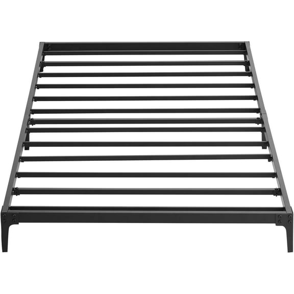 LGOOD Bed Frame, Metal Platform Bed Frame No Box Spring Needed, Heavy Duty Low Bed Frame, Sturdy Metal Slat Support, Noise Free Bed Base-Twin